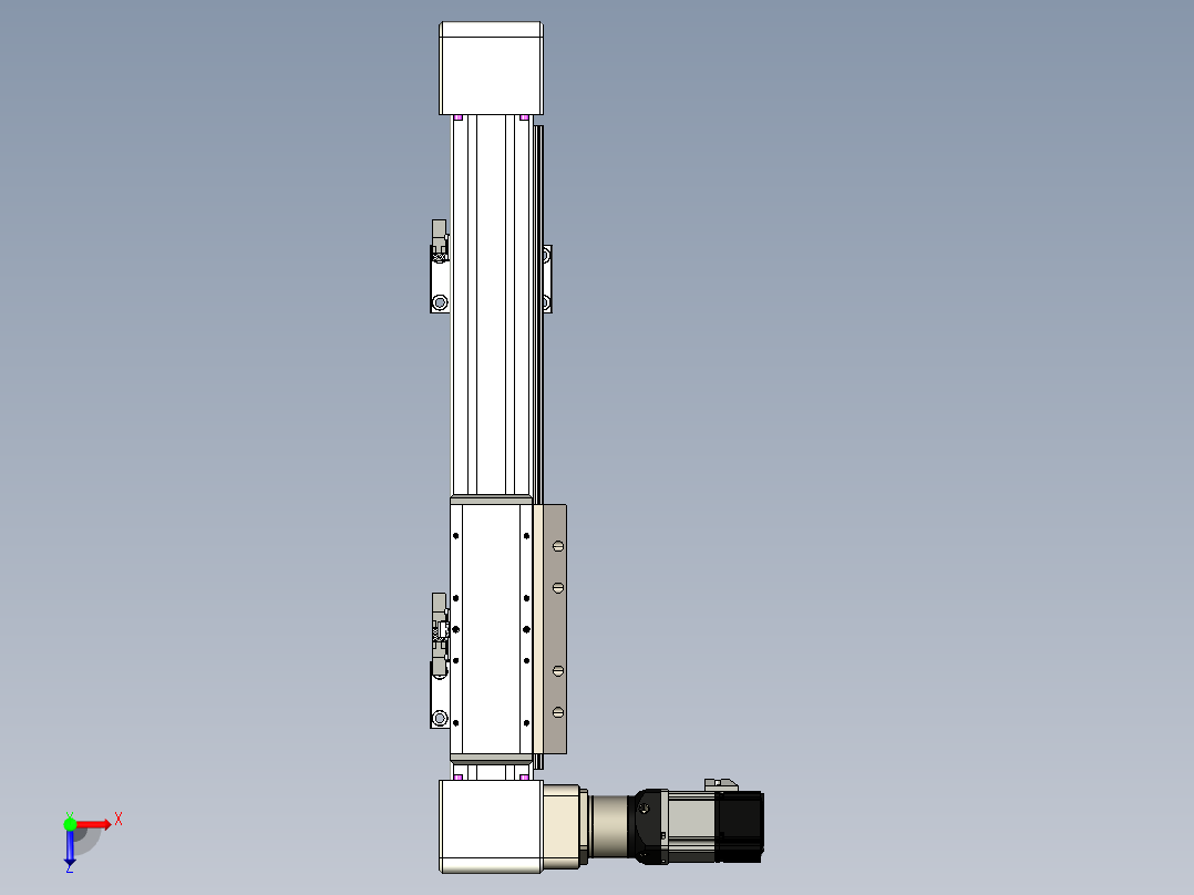 同步带滑台-欧规B8H-L176-S350-L-ZP40-D3-N5俯视图