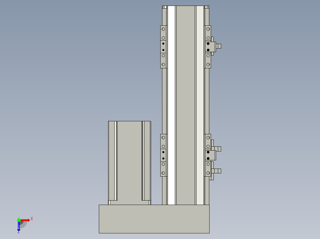 直线模组LHA6-S150-R-200W(16丝杆)设计图纸俯视图