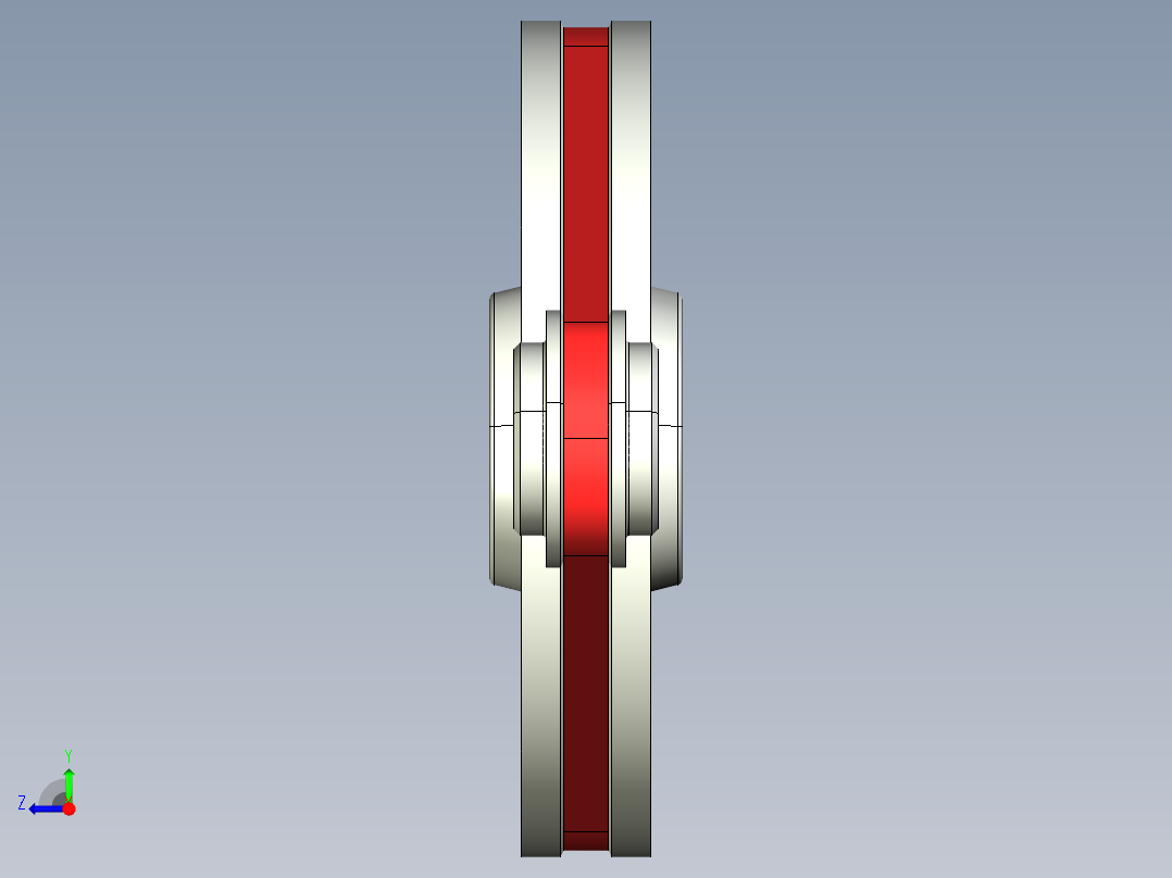 皮带和滑轮（设计 - 组装 ）--igs三维 3d模型设计图右视图