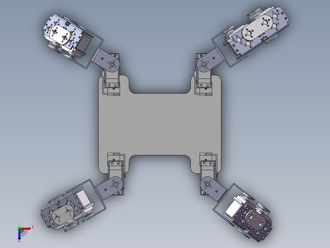 四足1（三维+课设+二维+电路图）俯视图