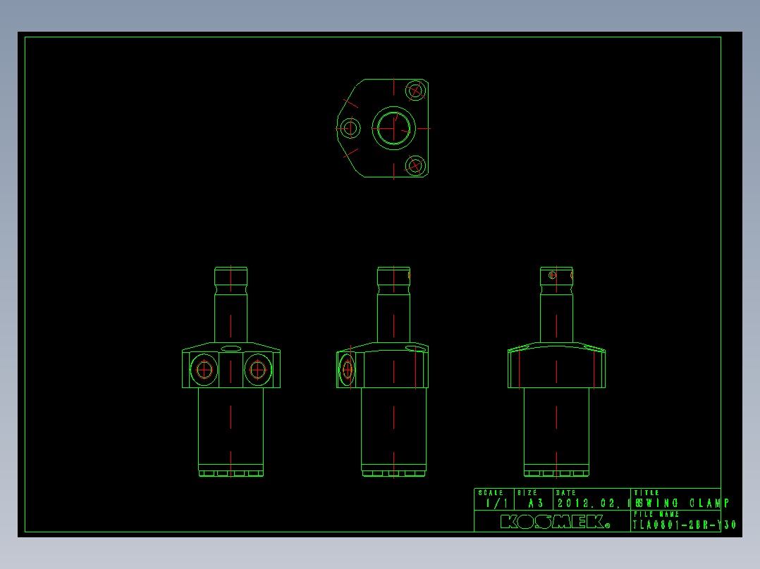 KOSMEKTLA0801-2BR-Y30多系列多零件图纸模型