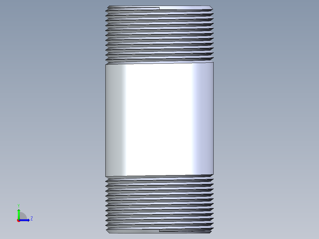 CPVC管件33-Sch80_Nipple_MPTxMPT_9861-216_1.5in x 4in左视图