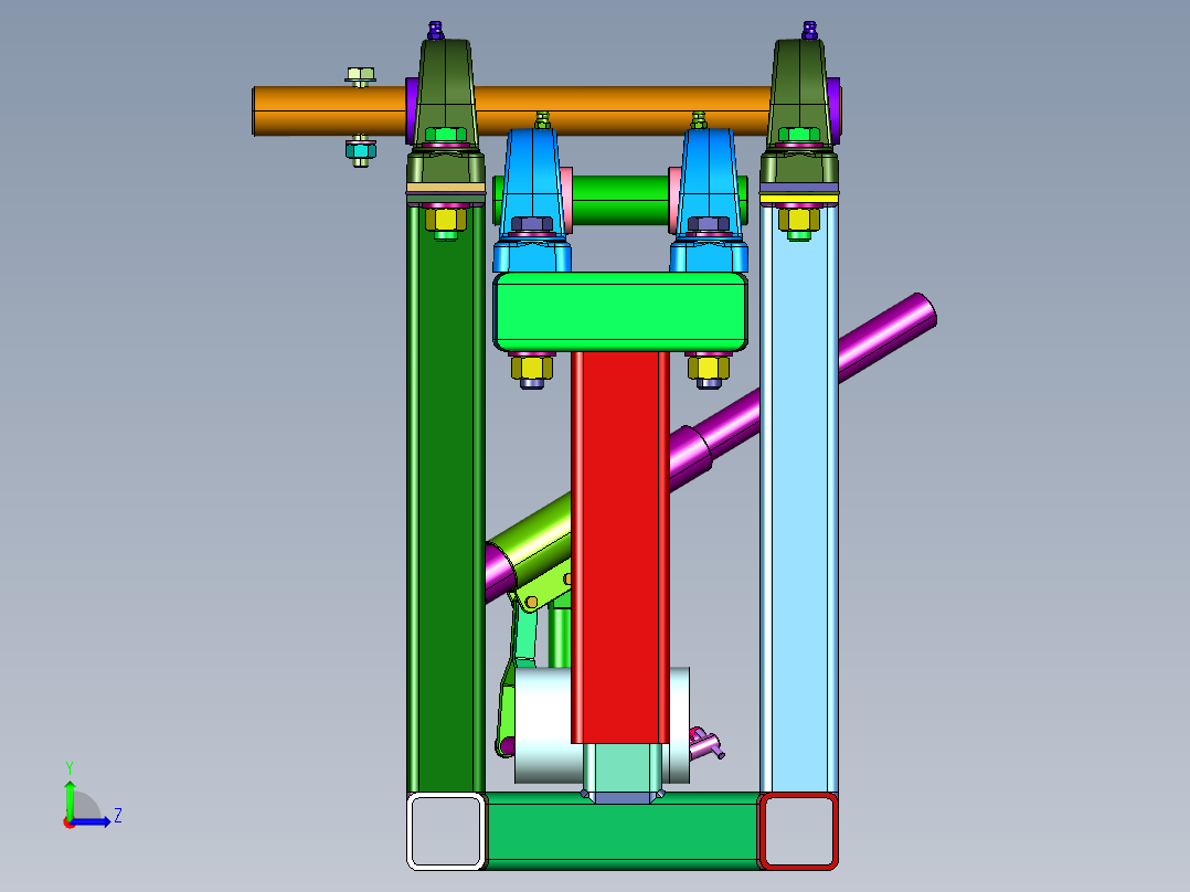 手动镀锌管铁管无缝钢管折弯机左视图