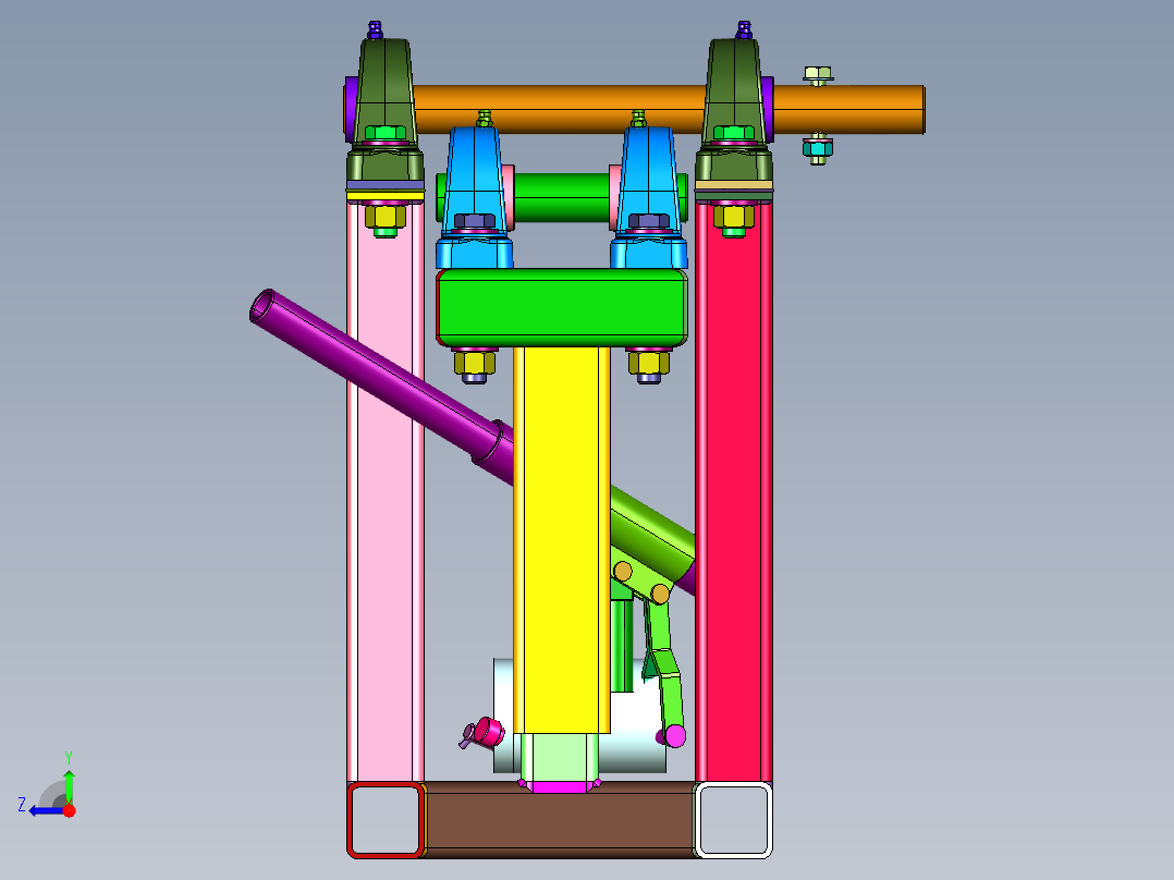 手动镀锌管铁管无缝钢管折弯机右视图