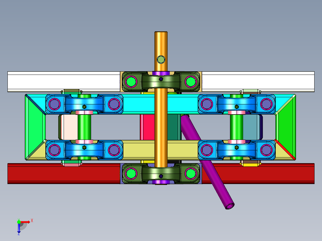 手动镀锌管铁管无缝钢管折弯机俯视图