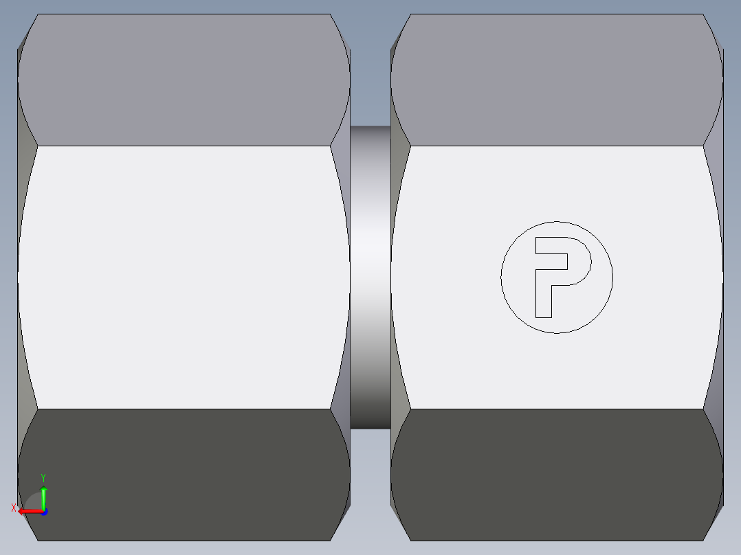 卡套式工业通用硬管接头EO_Swivel_union_GZ12SCF后视图