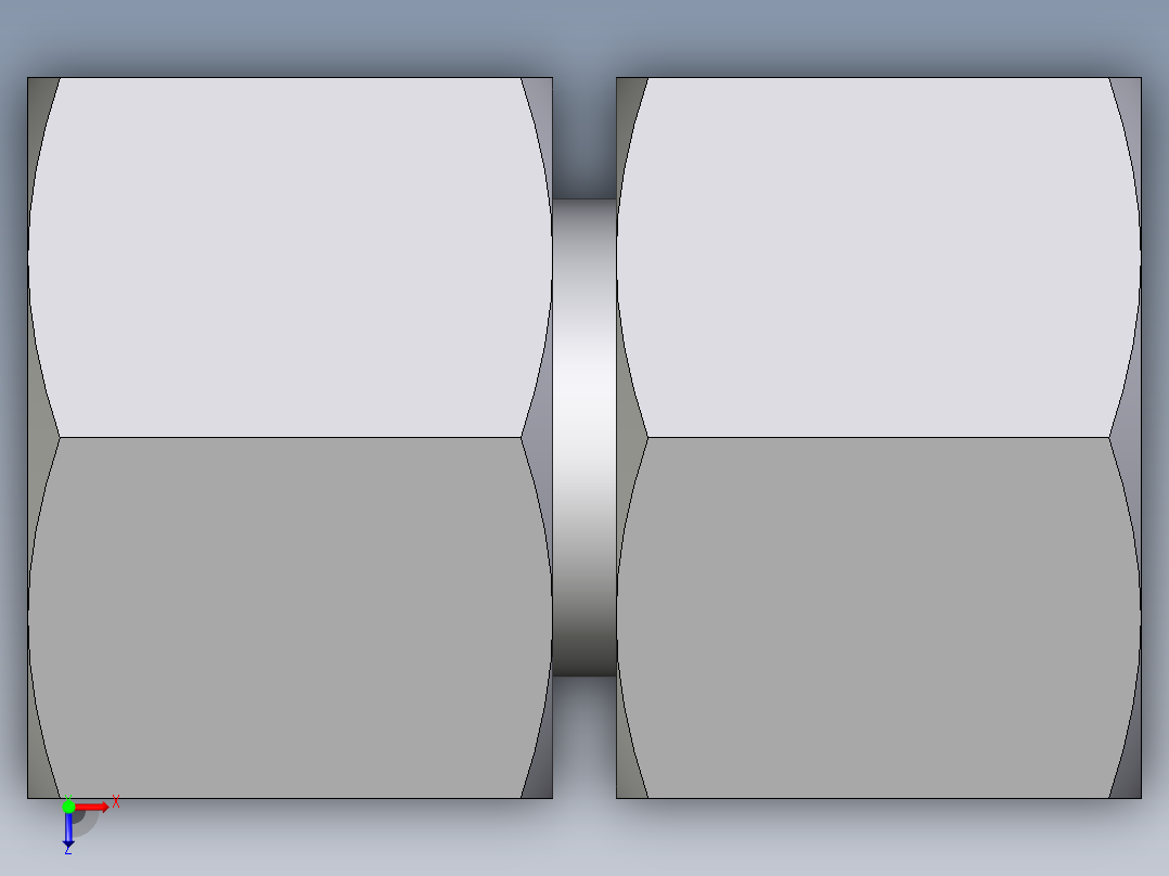 卡套式工业通用硬管接头EO_Swivel_union_GZ12SCF俯视图