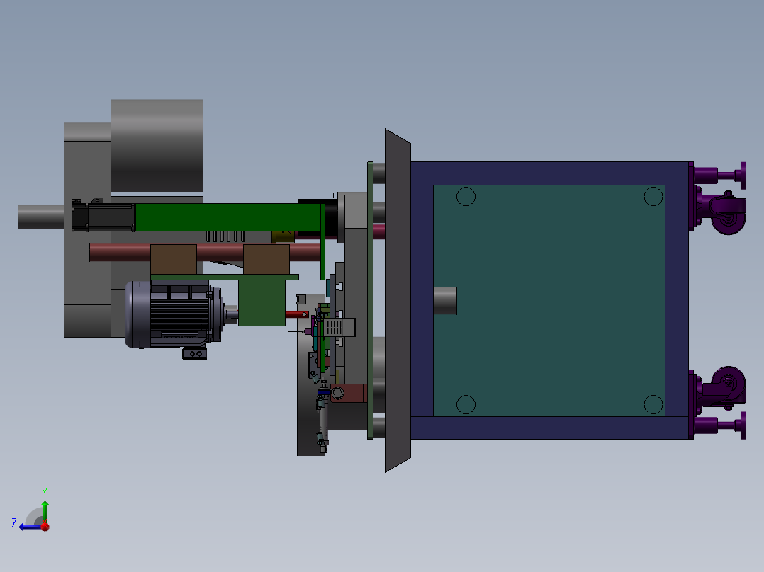 自动攻牙倒角一体机 非标自动化设备3D图纸3D模型右视图