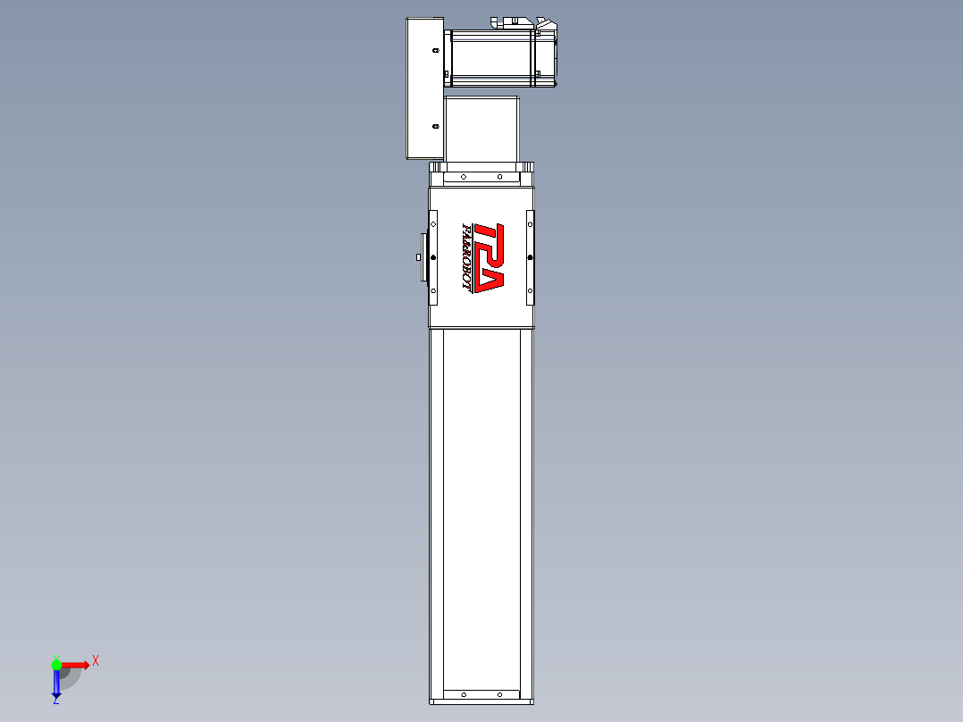 同步带全封闭直线模组TPA-HCB-110D-90-L350-MR-C-P40-N3俯视图