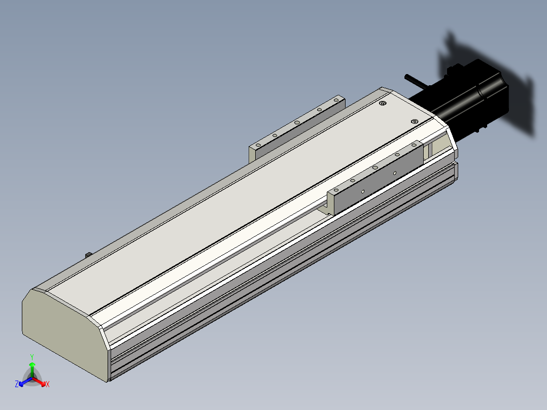 Toyo东佑达直线模组-ETH14-300-BC-400W-鋁端蓋正等轴测图