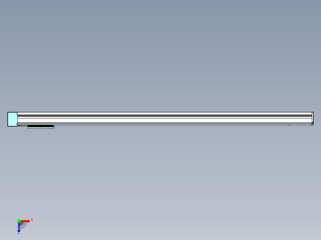 威洛博VC丝杆传动-无尘环境VC14-Lxx-C-S1450-BL-ZP75-C3俯视图