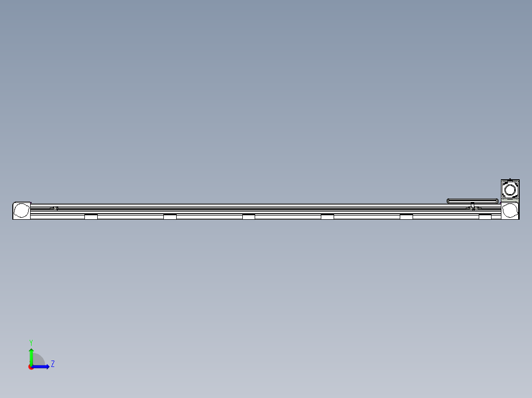 同步带滑台-欧规B8-L88-S2100-L-ZP75-D3-N10左视图