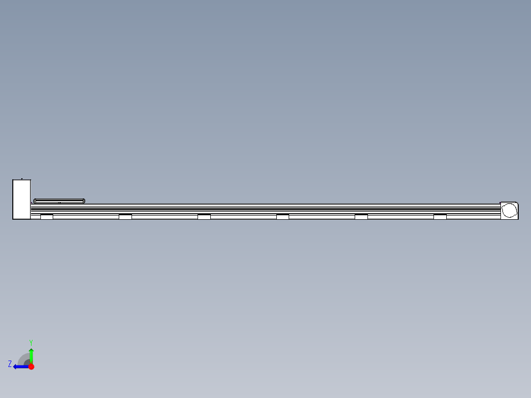 同步带滑台-欧规B8-L88-S2100-L-ZP75-D3-N10右视图