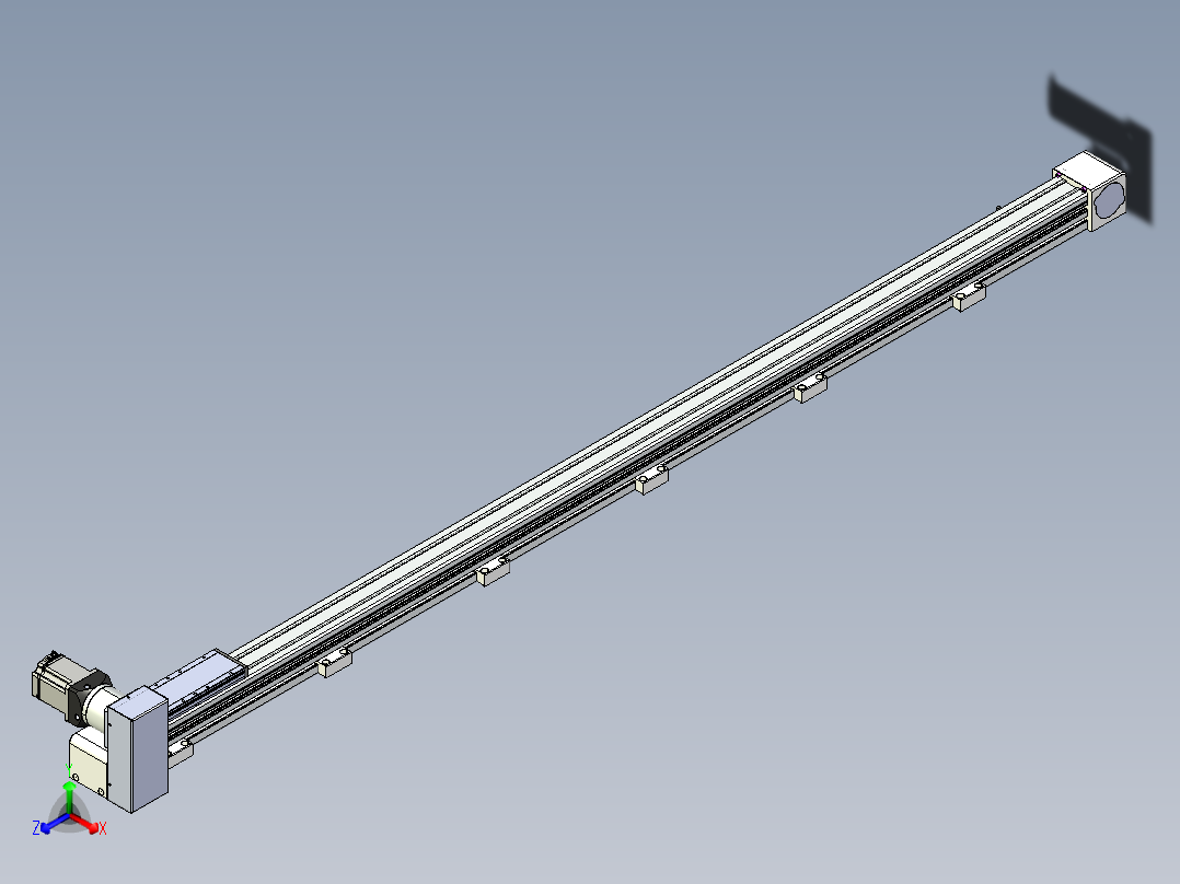 同步带滑台-欧规B8-L88-S2100-L-ZP75-D3-N10正等轴测图
