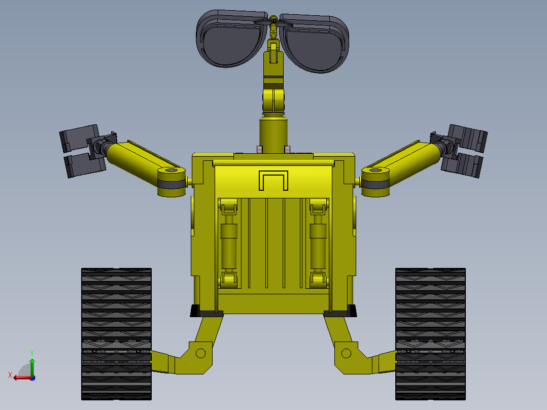 瓦力履带机器人后视图