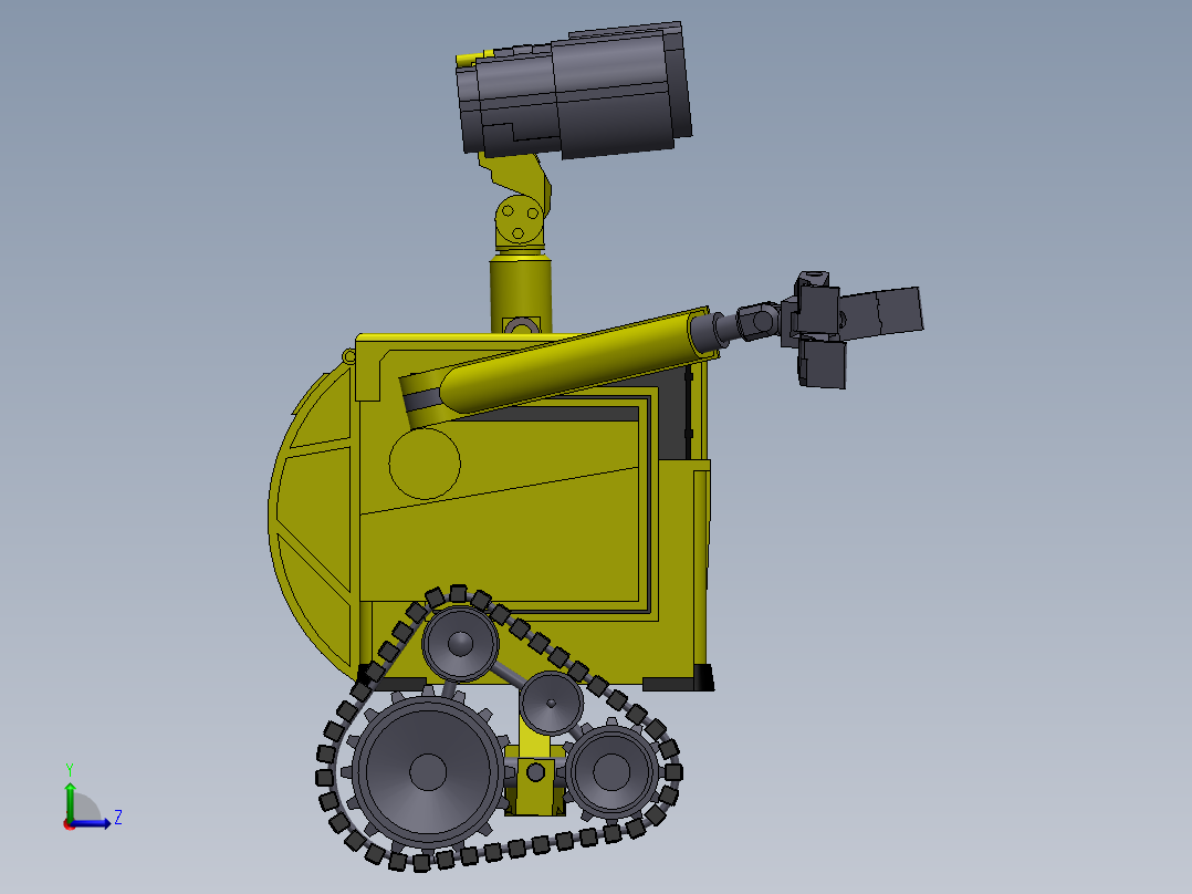 瓦力履带机器人左视图