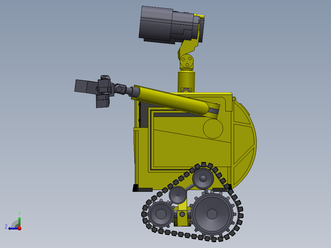 瓦力履带机器人右视图