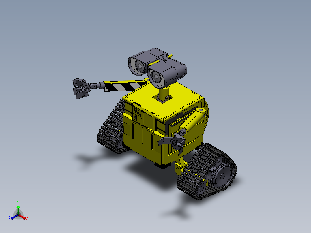 瓦力履带机器人正等轴测图