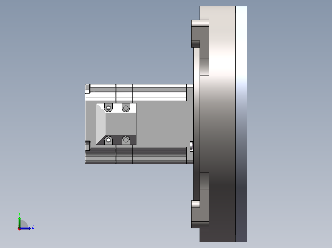 焊接回转工作台左视图