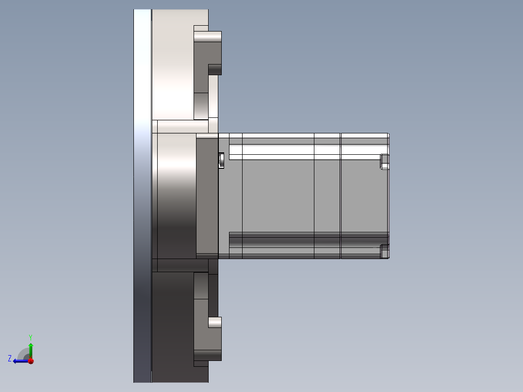 焊接回转工作台右视图