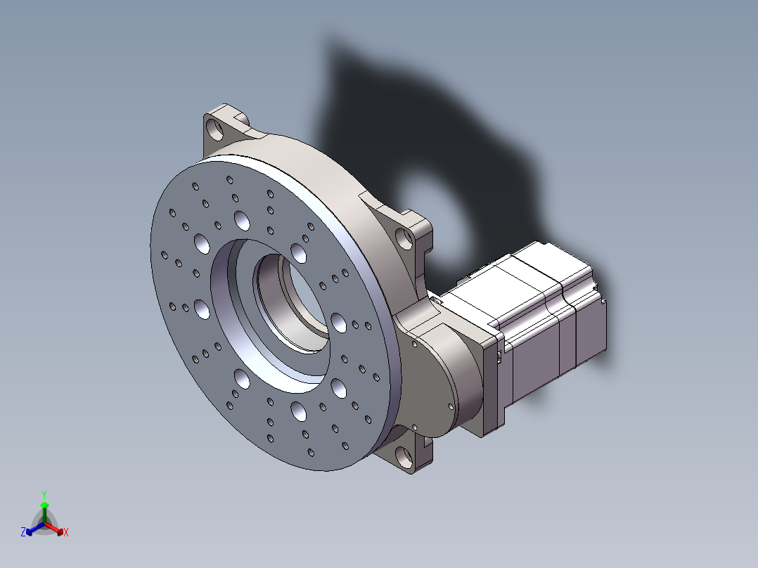 焊接回转工作台正等轴测图