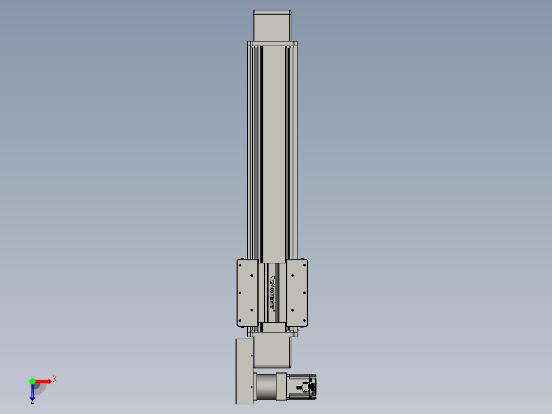 威洛博直线电机模组EB16-L208-S650-BR-ZP75-MS3-5K俯视图