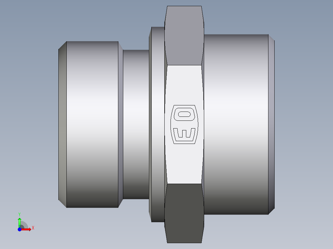 卡套式工业通用硬管接头EO_Male_Stud_connector_GE28LRCFX前视图