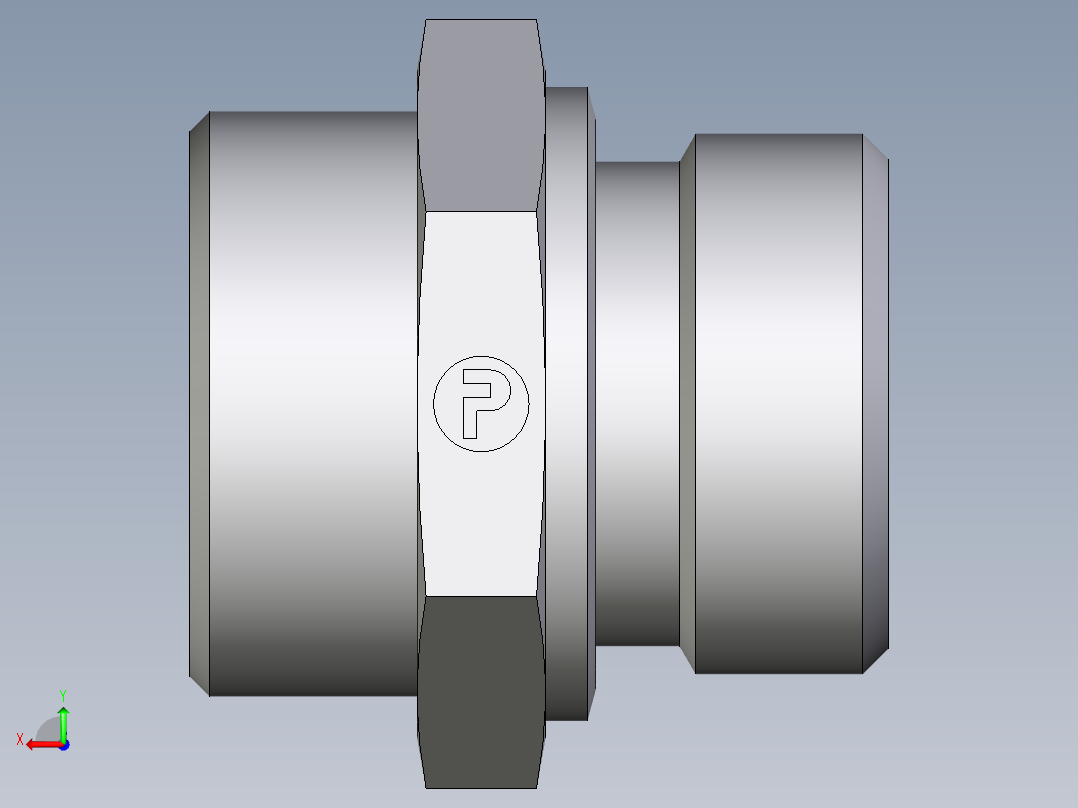 卡套式工业通用硬管接头EO_Male_Stud_connector_GE28LRCFX后视图