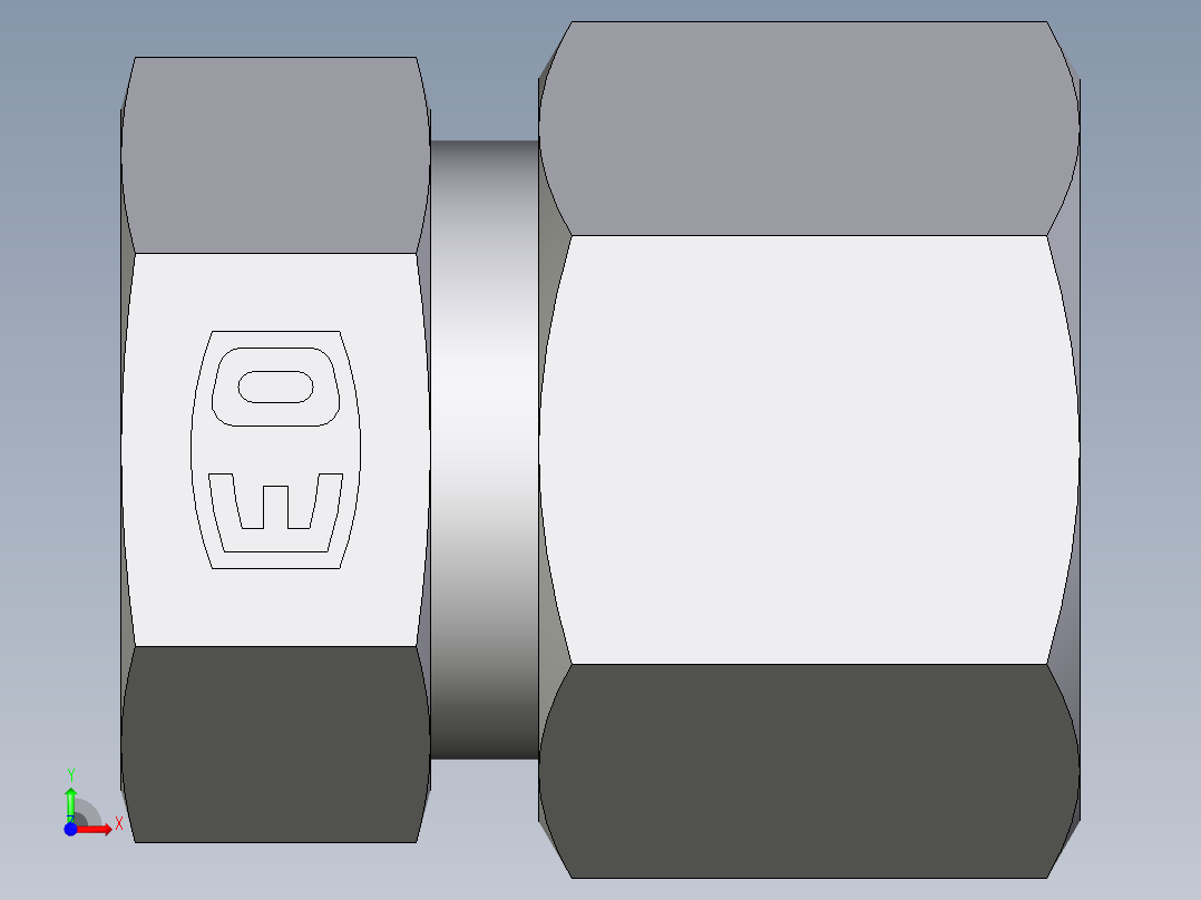 卡套式工业通用硬管接头EO_Blanking_plug_for_tube_ends_ROV12S71前视图