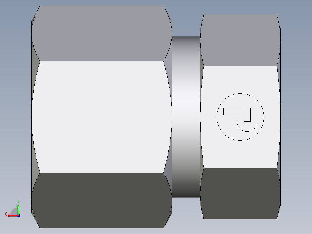 卡套式工业通用硬管接头EO_Blanking_plug_for_tube_ends_ROV12S71后视图