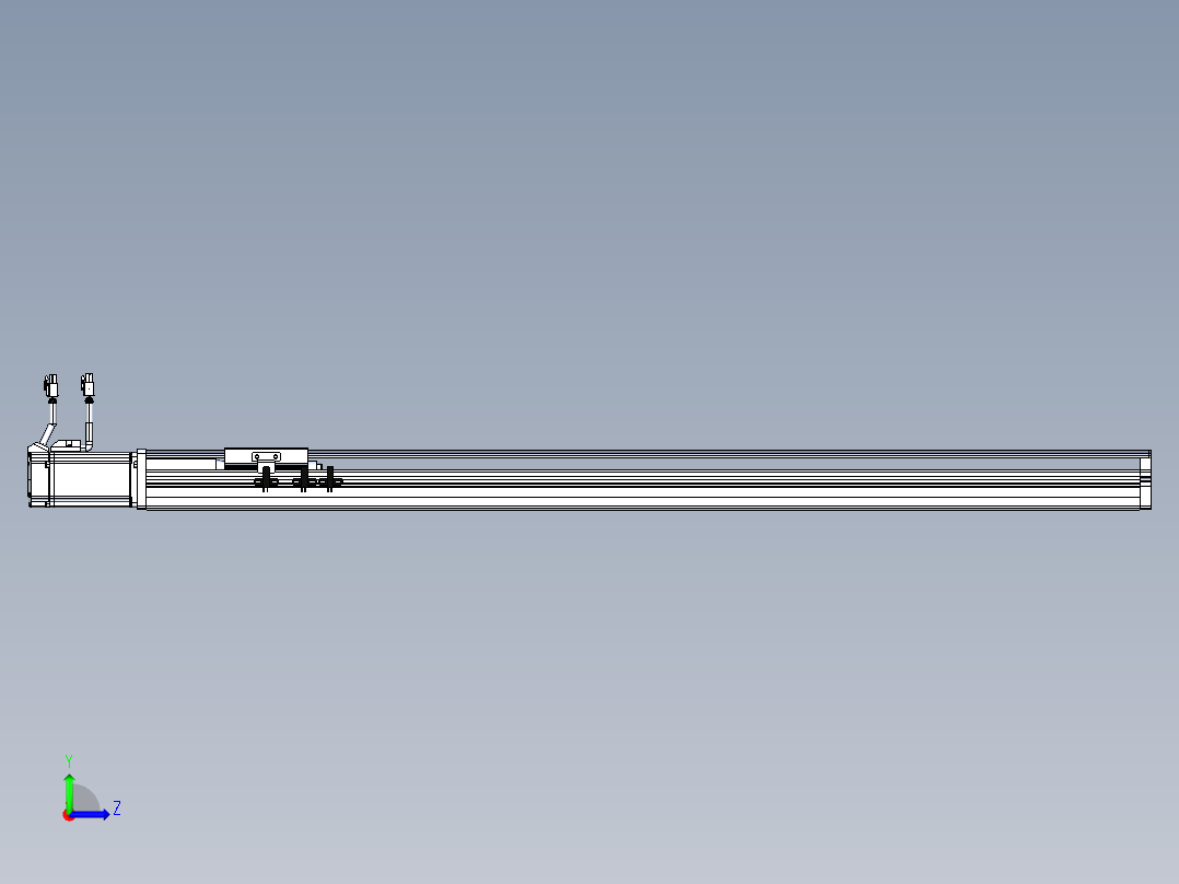 东锦丝杆传动-直线滑台模组DH102-C-L10-S850-BC-P400W-C3左视图