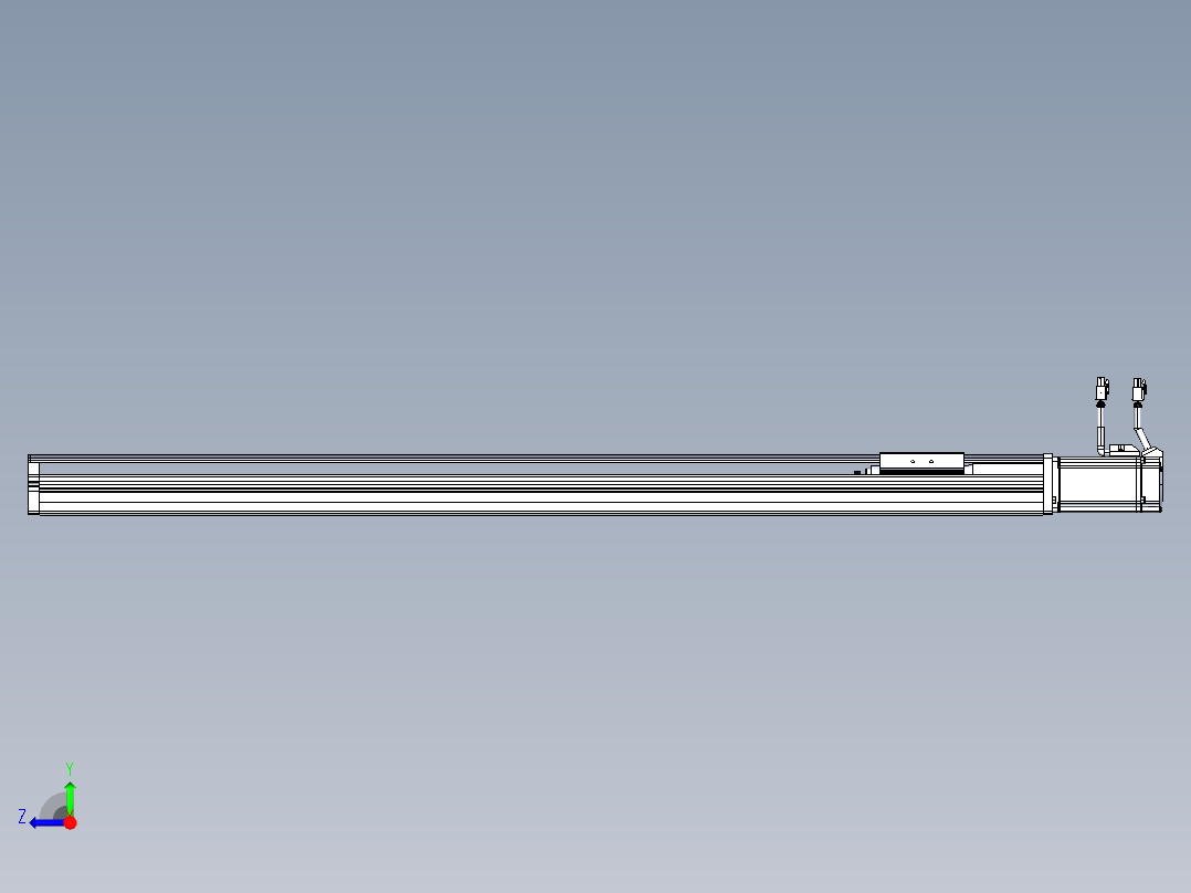 东锦丝杆传动-直线滑台模组DH102-C-L10-S850-BC-P400W-C3右视图