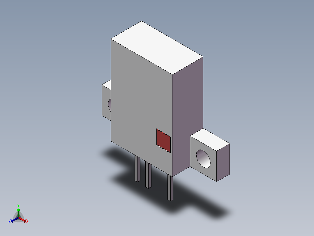 光电开关-EE-SPY302（配接线端子）正等轴测图