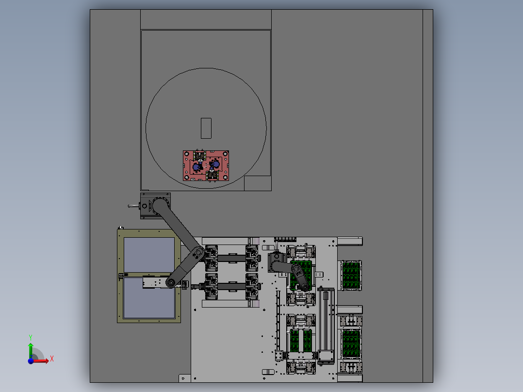 机器人上料，注塑成型sw18可编辑前视图