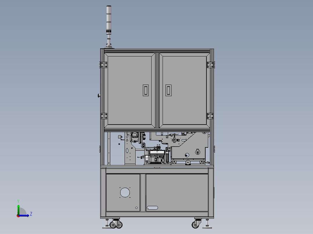 自动贴E型定位胶纸机sw18左视图