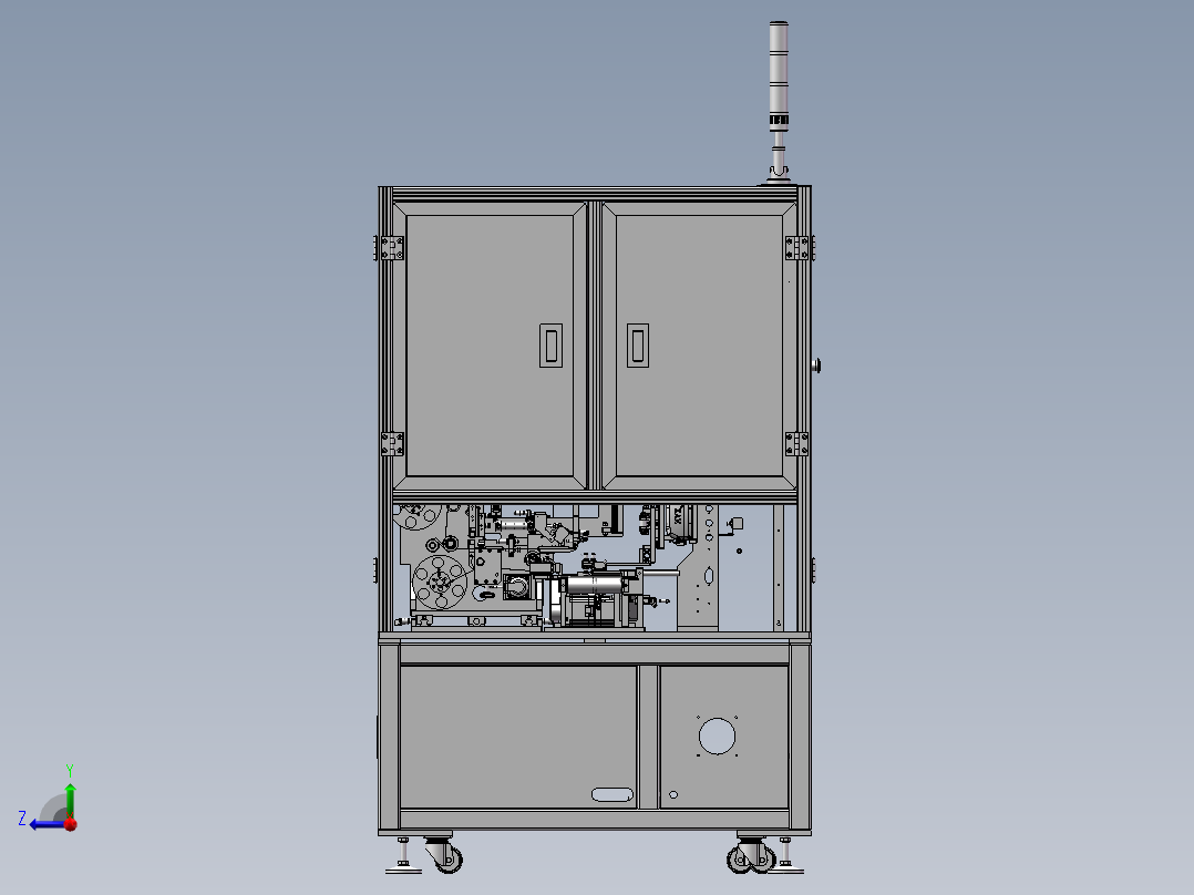 自动贴E型定位胶纸机sw18右视图