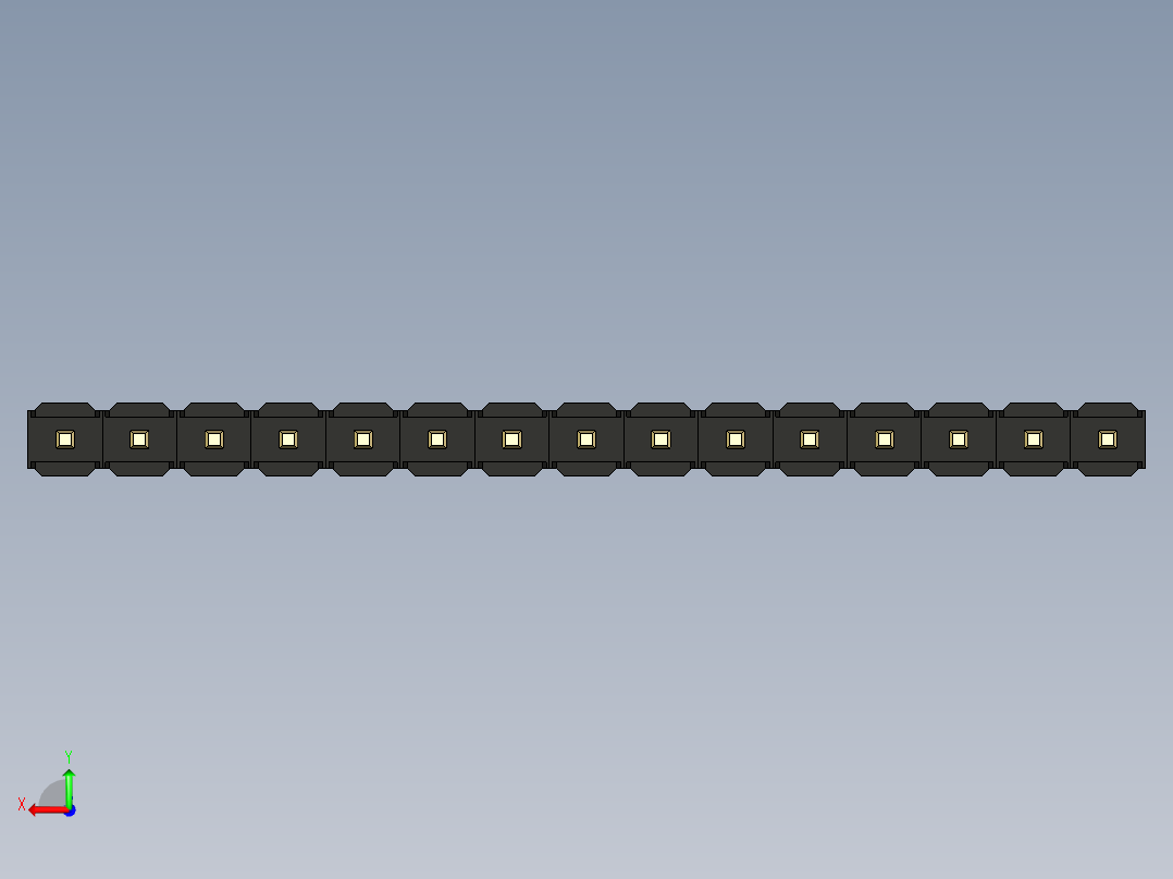 彩色公头100mil（2.54mm）系列-DS1021_black_1x15p_100mil_Type1_rev1.0后视图