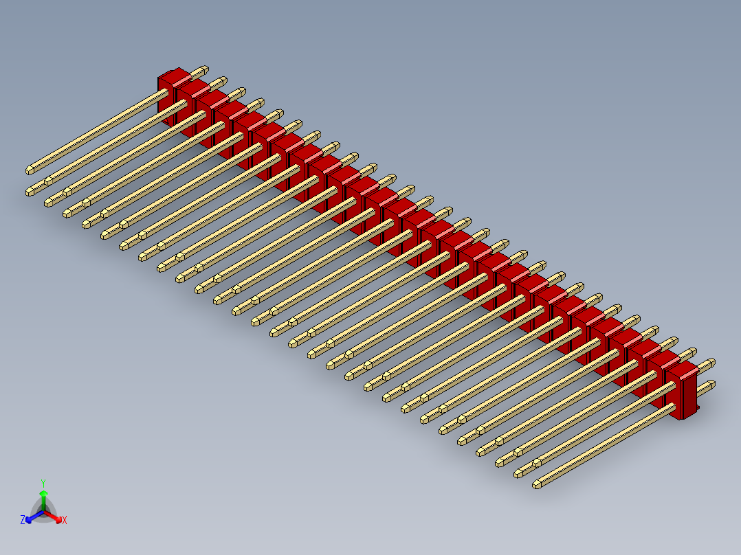彩色公头100mil（2.54mm）系列-DS1021_red_2x28p_100mil_Type19_rev1.0