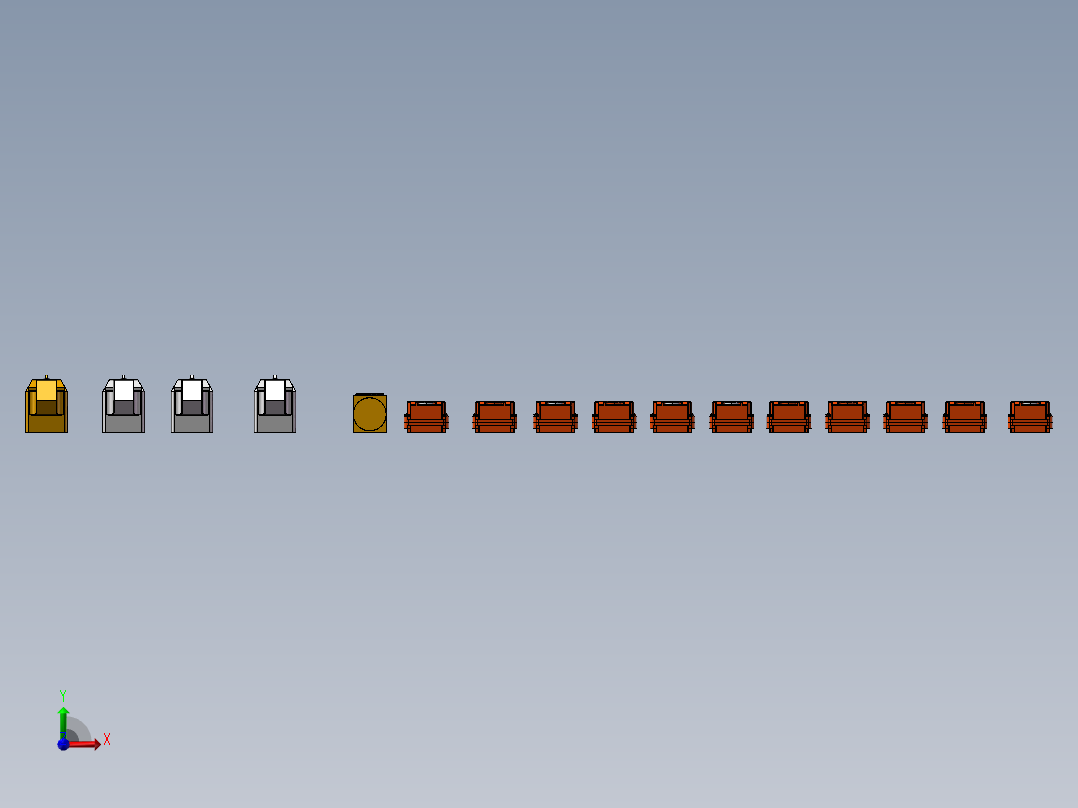 行车手柄行车开关16种前视图