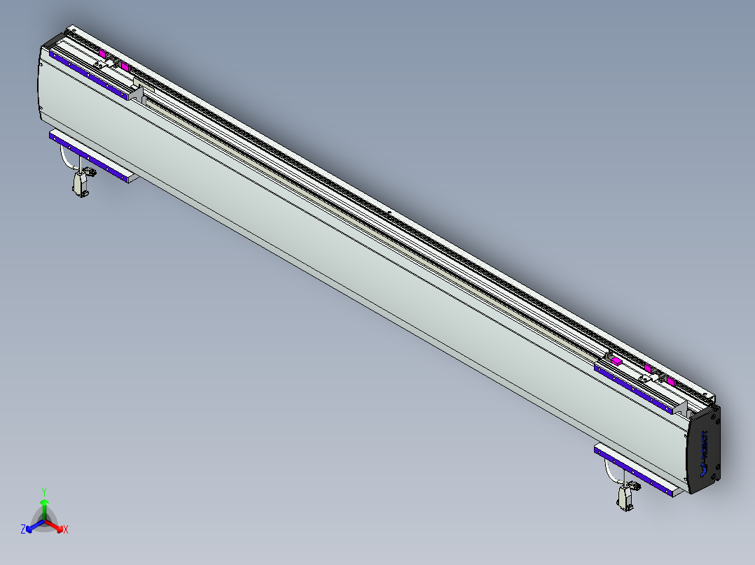 威洛博VL系列直线电机模组-2VL17E3-S1200正等轴测图