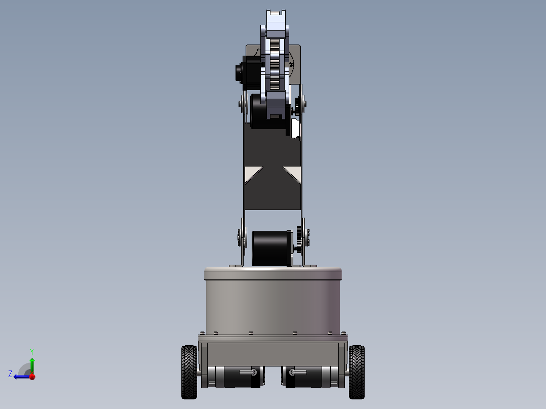 轮式机器人三维SW模型=1181645==200右视图