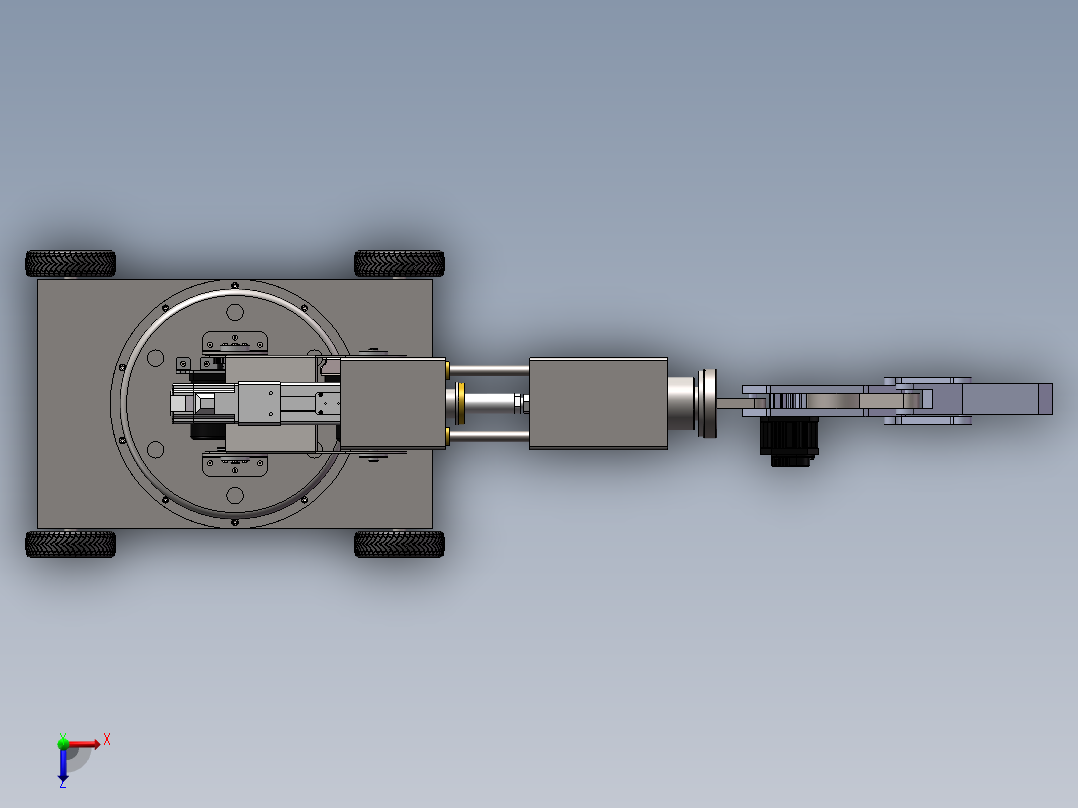 轮式机器人三维SW模型=1181645==200俯视图