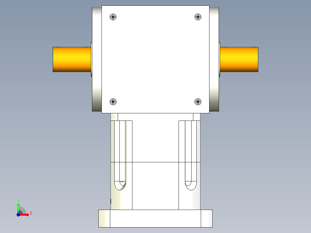 换向器PW170双轴 PGH142-L1 35-114.3-200-M12.stp前视图