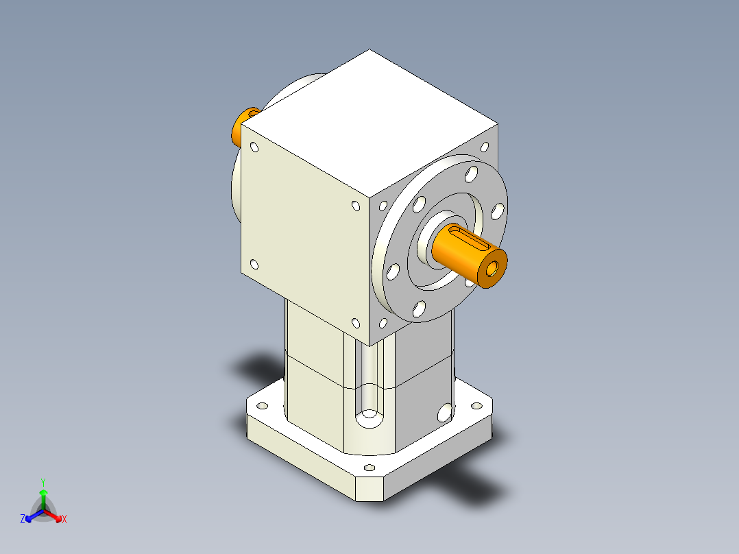 换向器PW170双轴 PGH142-L1 35-114.3-200-M12.stp正等轴测图