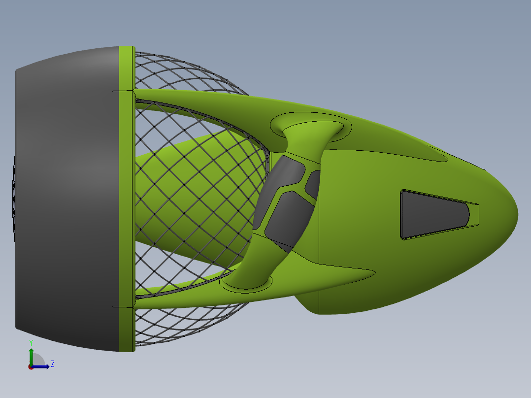 潜水器 水下机器人左视图