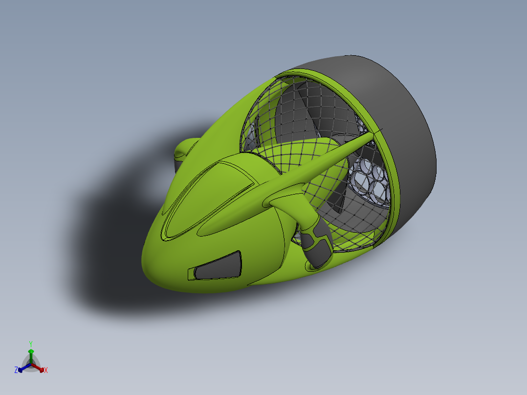 潜水器 水下机器人正等轴测图