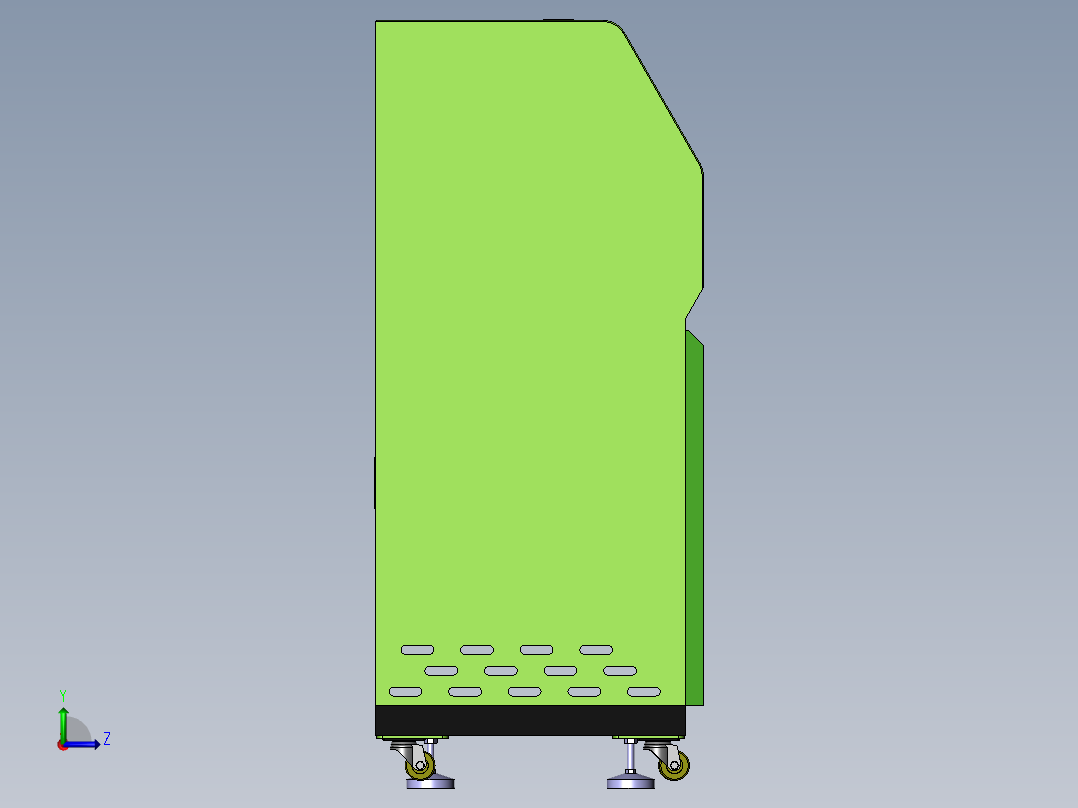 视觉电控柜三维左视图