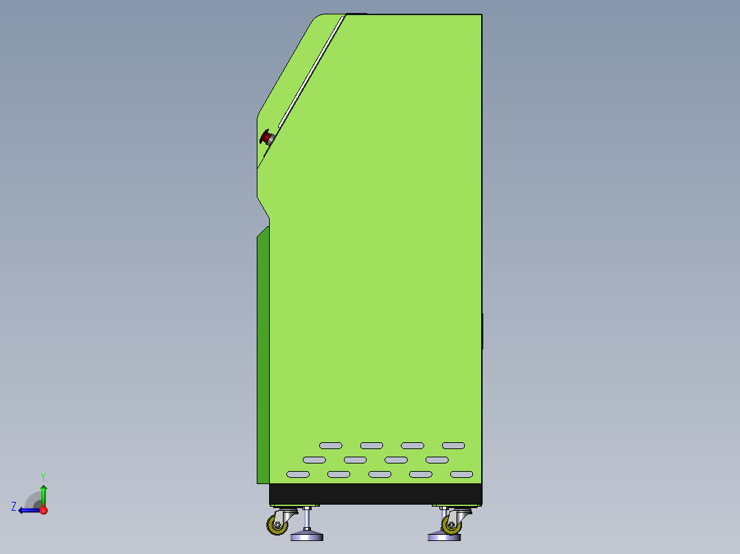 视觉电控柜三维右视图