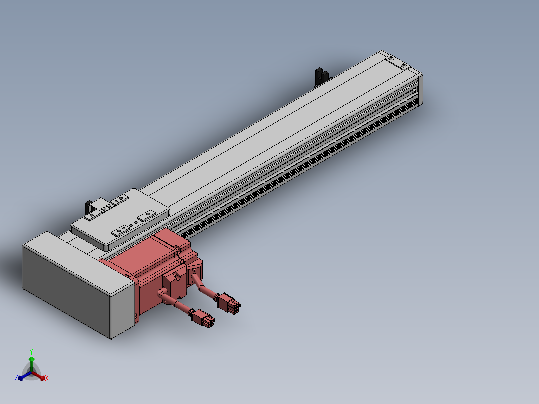 精密模组MY60-T10-350L-BL-P20B-C4-C正等轴测图