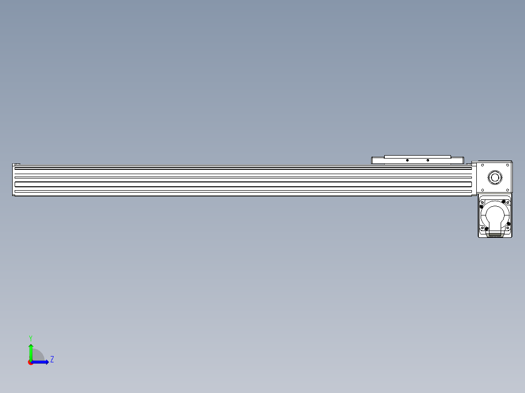同步带全封闭直线模组TPA-HCB-14D-120-L650-RP-C-P40-N3左视图